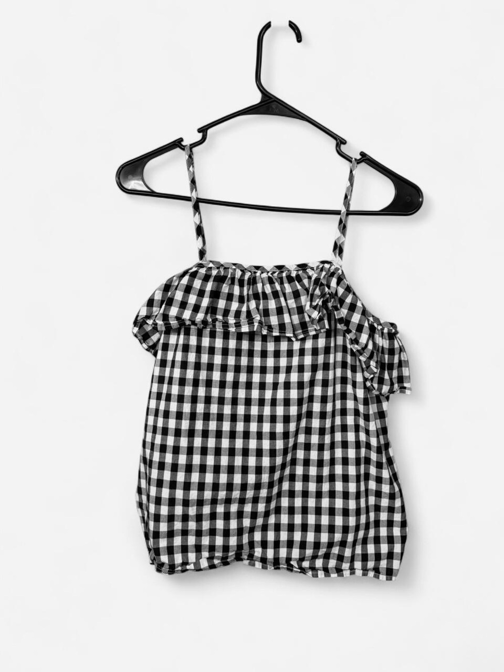 Black and white gingham tank top - medium